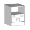Stella Homewares Bedside Cabinets 2pcs Black 34.5x39x44 cm Steel