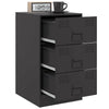 Stella Homewares Bedside Cabinets 2pcs Black 34.5x39x62 cm Steel