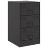 Stella Homewares Bedside Cabinets 2pcs Black 34.5x39x62 cm Steel