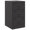 Stella Homewares Bedside Cabinets 2pcs Black 34.5x39x62 cm Steel