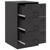 Stella Homewares Bedside Cabinets 2pcs Black 34.5x39x62 cm Steel
