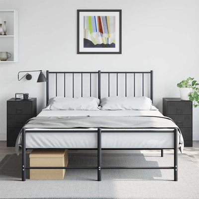 Stella Homewares Bedside Cabinets 2pcs Black 34.5x39x62 cm Steel