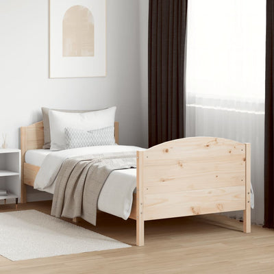 Stella Homewares Bed Frame without Mattress 90x190 cm Solid Wood Pine