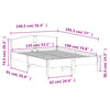 Stella Homewares Bed Frame without Mattress 135x190 cm Solid Wood Pine