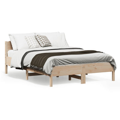 Stella Homewares Bed Frame without Mattress 135x190 cm Solid Wood Pine