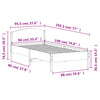 Stella Homewares Bed Frame without Mattress 90x190 cm Solid Wood Pine