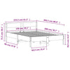 Stella Homewares Bed Frame without Mattress 150x200 cm Solid Wood Pine