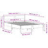 Stella Homewares Bed Frame without Mattress 135x190 cm Solid Wood Pine