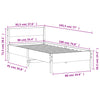 Stella Homewares Bed Frame without Mattress 90x190 cm Solid Wood Pine