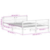 Stella Homewares Bed Frame without Mattress 137x187 cm Double Solid Wood Pine
