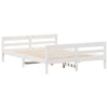 Stella Homewares Bed Frame without Mattress White 137x187 cm Double Solid Wood Pine