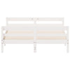 Stella Homewares Bed Frame without Mattress White 137x187 cm Double Solid Wood Pine