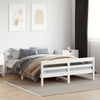 Stella Homewares Bed Frame without Mattress White 137x187 cm Double Solid Wood Pine