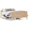 Stella Homewares Bed Frame without Mattress 135x190 cm Solid Wood Pine