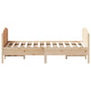 Stella Homewares Bed Frame without Mattress 135x190 cm Solid Wood Pine