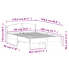 Stella Homewares Bed Frame without Mattress 150x200 cm Solid Wood Pine