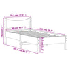 Stella Homewares Bed Frame without Mattress 92x187 cm Single Solid Wood Pine