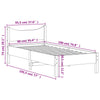 Stella Homewares Bed Frame without Mattress 90x190 cm Solid Wood Pine