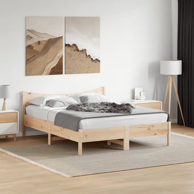 Stella Homewares Bed Frame without Mattress 150x200 cm Solid Wood Pine