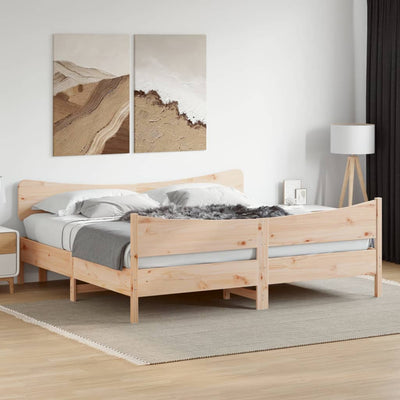 Stella Homewares Bed Frame without Mattress 183x203 cm King Solid Wood Pine