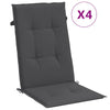 Stella Homewares Highback Chair Cushions 4 pcs Melange Anthracite 120x50x4 cm Fabric