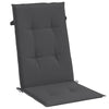 Stella Homewares Highback Chair Cushions 4 pcs Melange Anthracite 120x50x4 cm Fabric