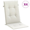 Stella Homewares Highback Chair Cushions 4 pcs Melange Cream 120x50x4 cm Fabric