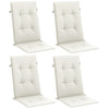 Stella Homewares Highback Chair Cushions 4 pcs Melange Cream 120x50x4 cm Fabric