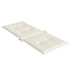 Stella Homewares Highback Chair Cushions 4 pcs Melange Cream 120x50x4 cm Fabric