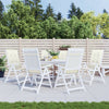 Stella Homewares Highback Chair Cushions 6 pcs Melange Cream 120x50x4 cm Fabric