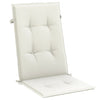 Stella Homewares Highback Chair Cushions 6 pcs Melange Cream 120x50x4 cm Fabric