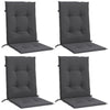 Stella Homewares Lowback Chair Cushions 4 pcs Melange Anthracite 100x50x4 cm Fabric