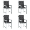 Stella Homewares Lowback Chair Cushions 4 pcs Melange Anthracite 100x50x4 cm Fabric