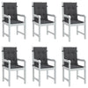 Stella Homewares Lowback Chair Cushions 6 pcs Melange Anthracite 100x50x4 cm Fabric