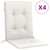 Stella Homewares Lowback Chair Cushions 4 pcs Melange Cream 100x50x4 cm Fabric