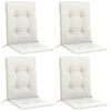Stella Homewares Lowback Chair Cushions 4 pcs Melange Cream 100x50x4 cm Fabric