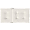 Stella Homewares Lowback Chair Cushions 4 pcs Melange Cream 100x50x4 cm Fabric