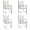 Stella Homewares Lowback Chair Cushions 4 pcs Melange Cream 100x50x4 cm Fabric