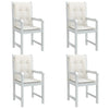 Stella Homewares Lowback Chair Cushions 4 pcs Melange Cream 100x50x4 cm Fabric