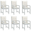Stella Homewares Lowback Chair Cushions 6 pcs Melange Cream 100x50x4 cm Fabric