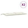 Stella Homewares Garden Bench Cushions 2 pcs Melange Cream 100x50x7 cm Fabric