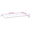 Stella Homewares Garden Bench Cushions 2 pcs Melange Cream 100x50x7 cm Fabric