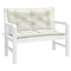 Stella Homewares Garden Bench Cushions 2 pcs Melange Cream 100x50x7 cm Fabric