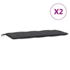 Stella Homewares Garden Bench Cushions 2 pcs Melange Anthracite 120x50x7 cm Fabric
