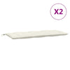 Stella Homewares Garden Bench Cushions 2 pcs Melange Cream 120x50x7 cm Fabric