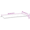Stella Homewares Garden Bench Cushions 2 pcs Melange Cream 120x50x7 cm Fabric