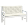 Stella Homewares Garden Bench Cushions 2 pcs Melange Cream 120x50x7 cm Fabric