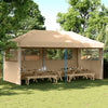 Stella Homewares Foldable Party Tent Pop-Up with 3 Sidewalls Beige