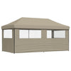 Stella Homewares Foldable Party Tent Pop-Up with 3 Sidewalls Taupe