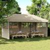 Stella Homewares Foldable Party Tent Pop-Up with 3 Sidewalls Taupe